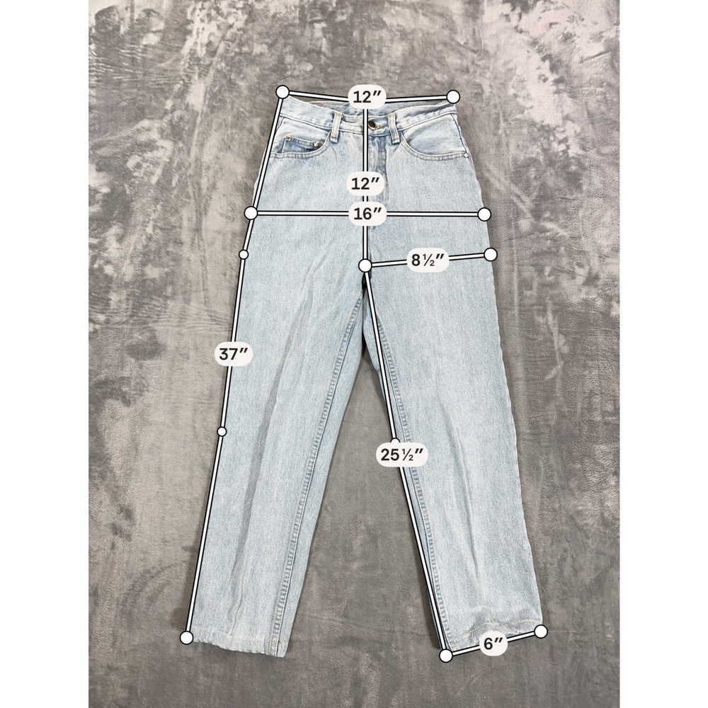 Vintage Hugo Boss High Waisted Straight Leg Jeans Women's Size 27 Light Blue - Picture 6 of 7